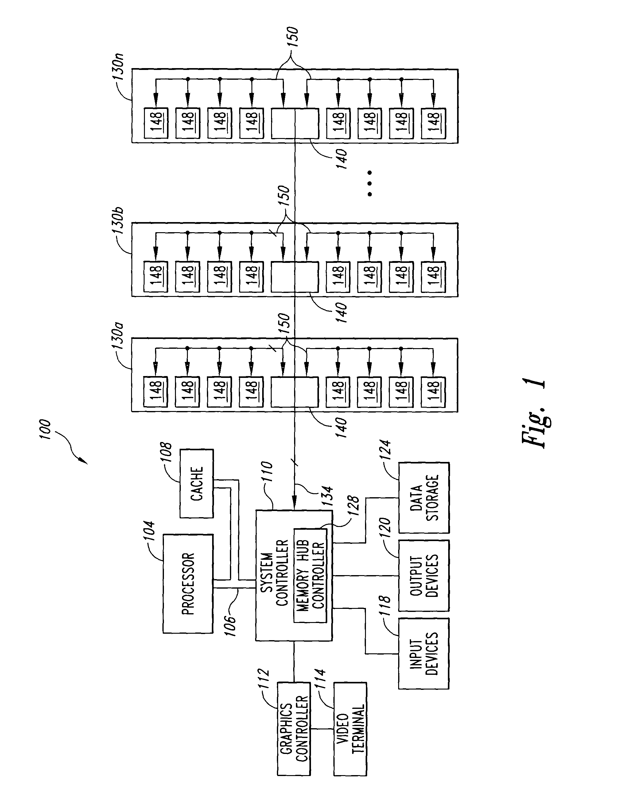 Memory module and method having on-board data search capabilities and processor-based system using such memory modules