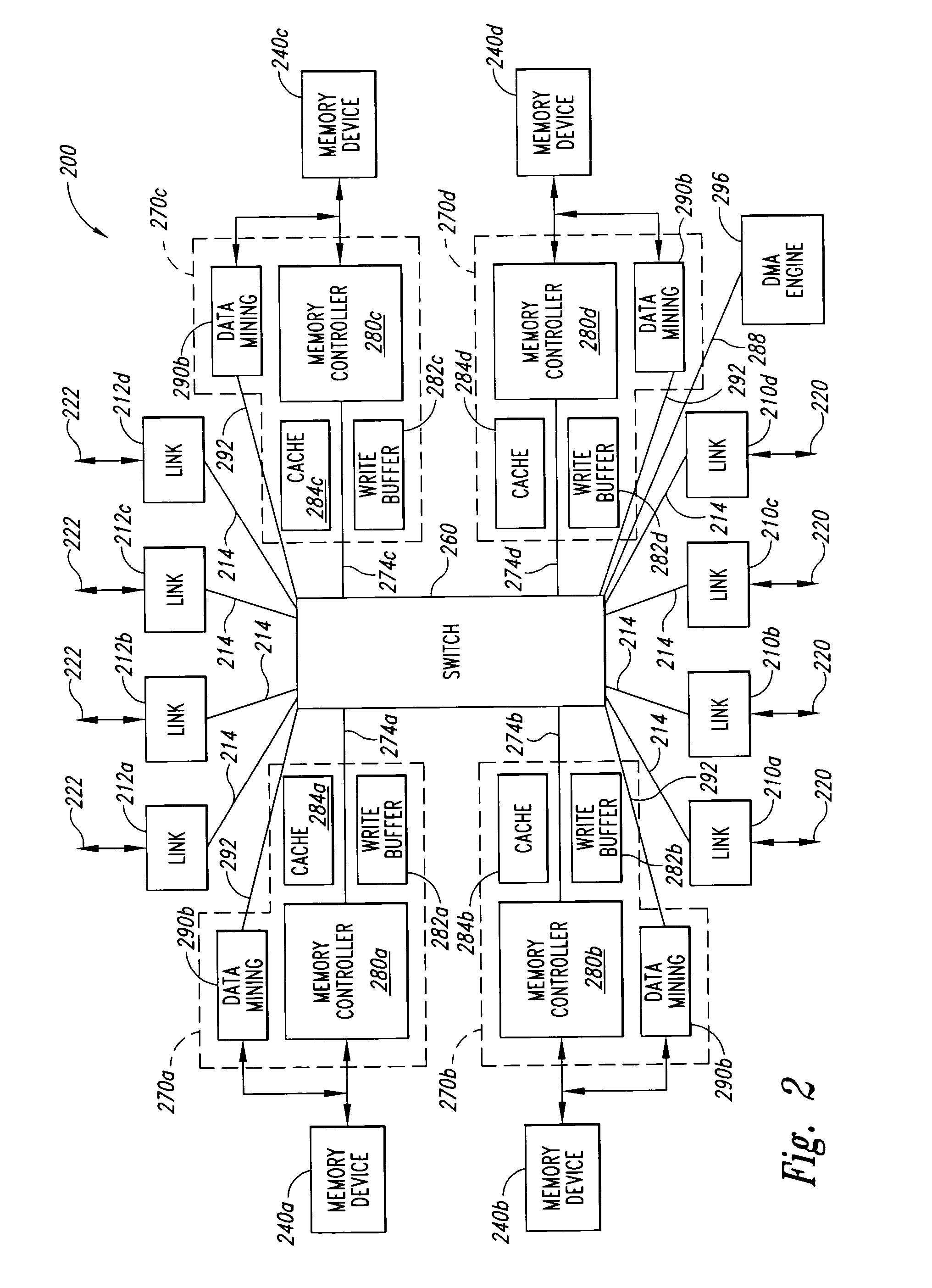 Memory module and method having on-board data search capabilities and processor-based system using such memory modules