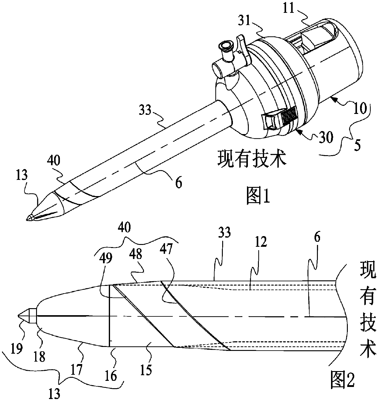 A balloon-containing cannula assembly for direct puncture