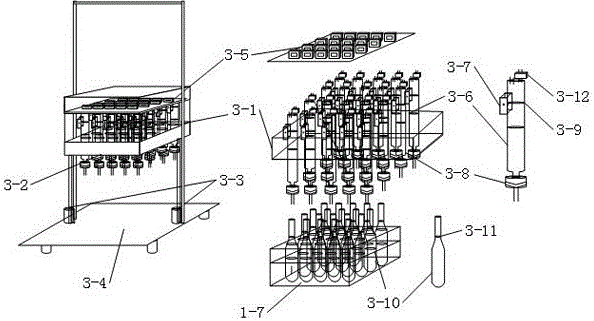 Batch transfer constant volume device of wet digestion type digestion solution and control module thereof