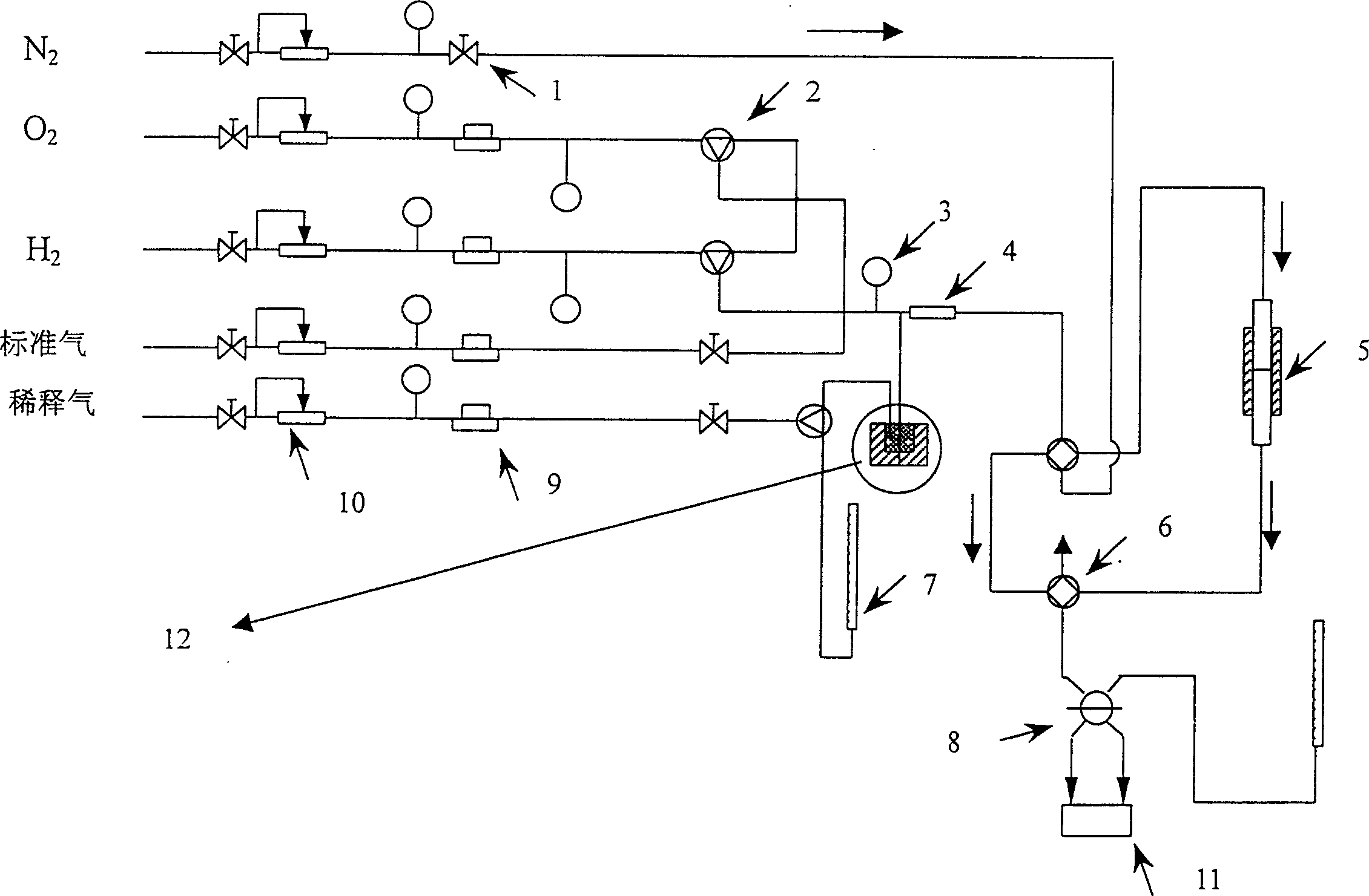 Process for preparing hydrogen by catalytic partial oxidation of liquid hydrocarbon