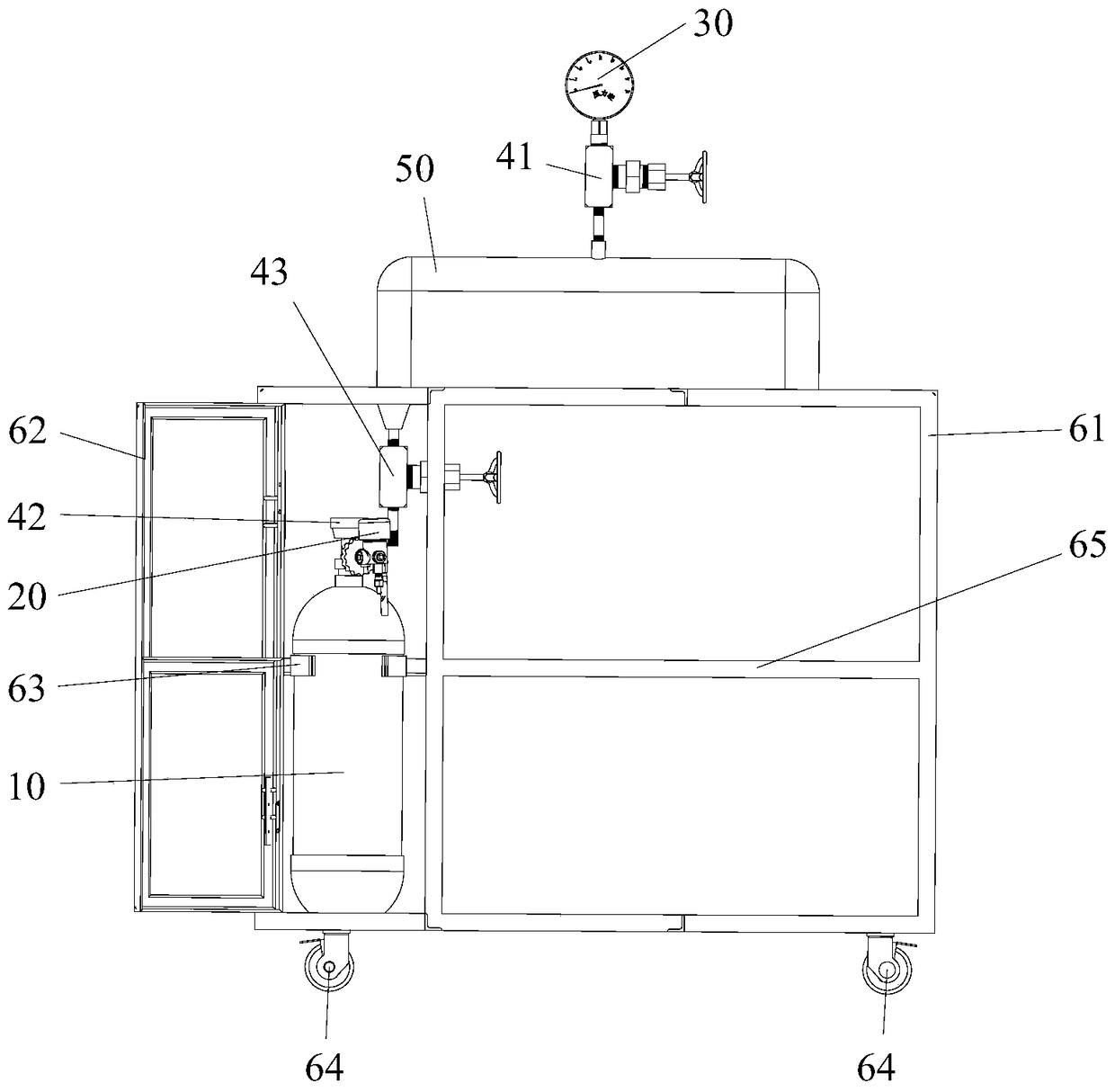 Gas sampling training device