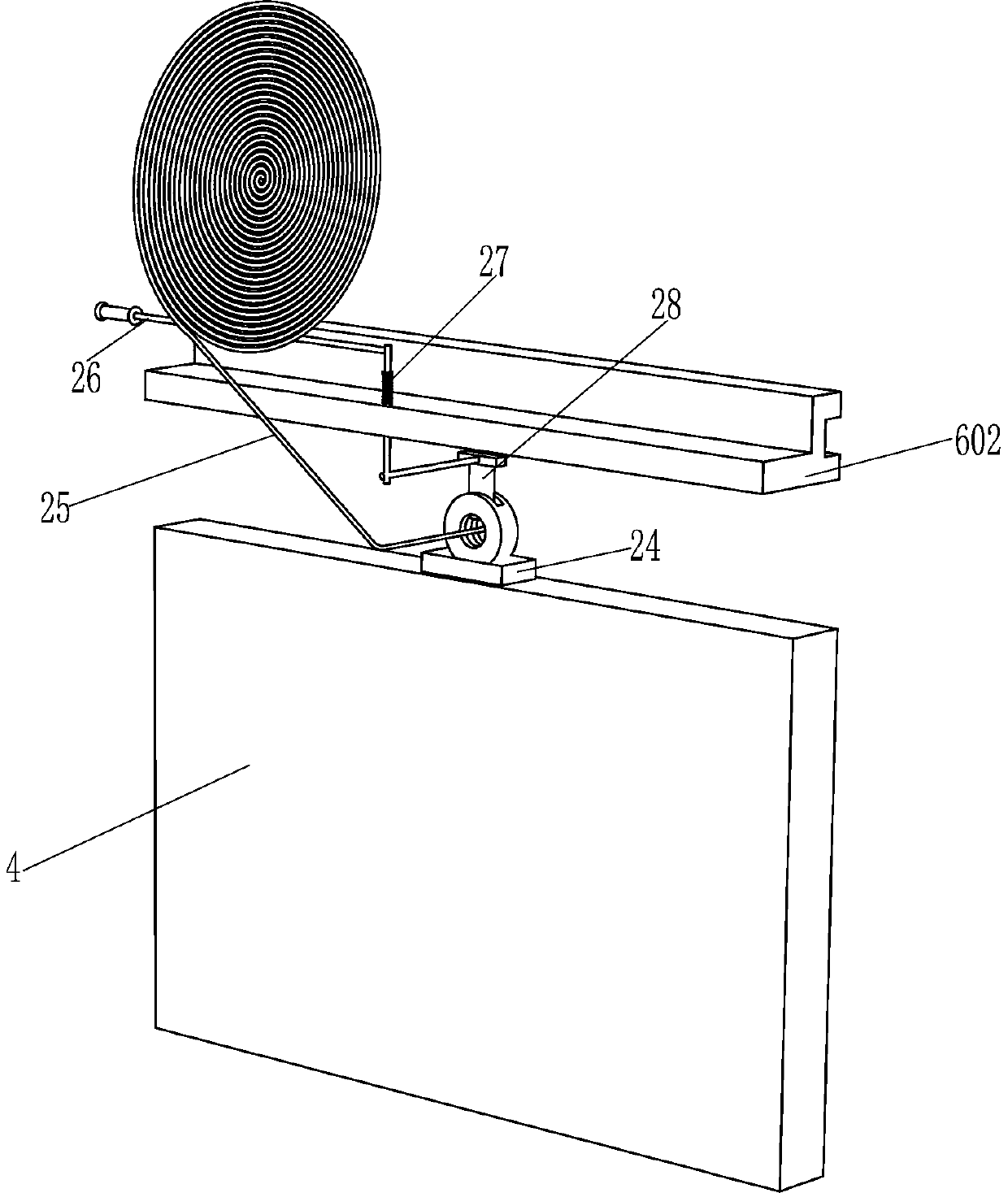 Auxiliary device for chalcedony string and knotting