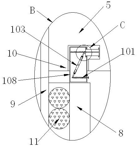 Hidden circulating water cooling structure of pastry extrusion equipment