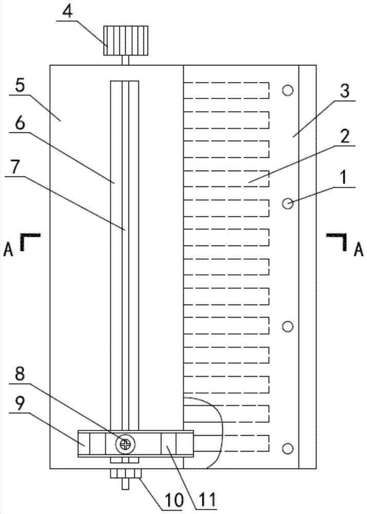 Color card with lock for ph test paper comparison