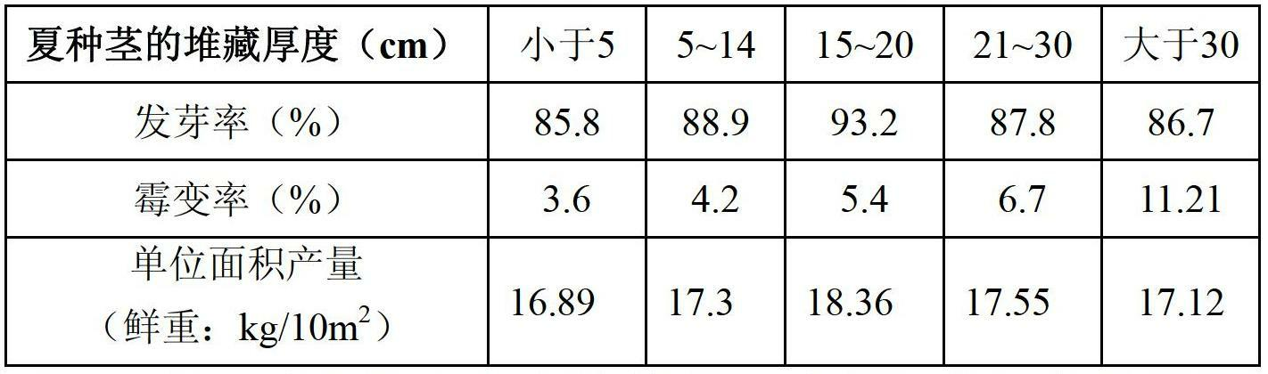 Storage method and application of pinellia ternata seed stems