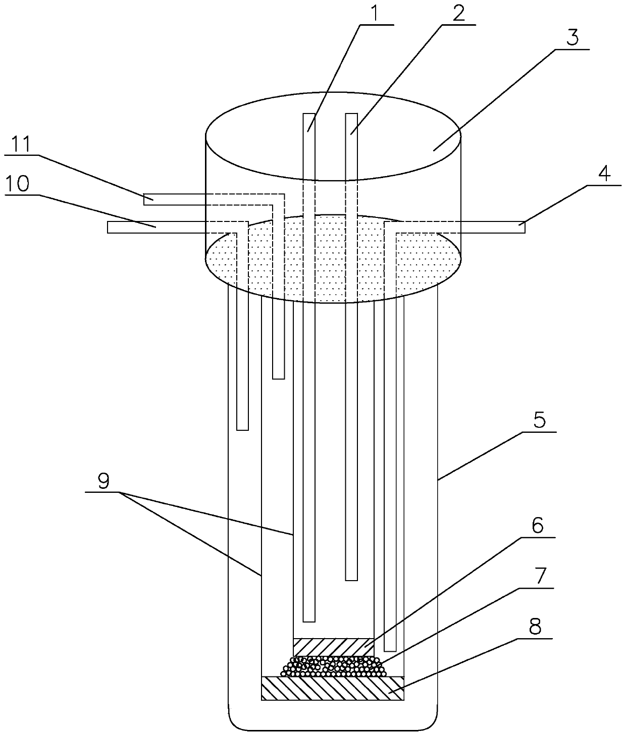 Oxygen permeation-hydrogen permeation-methane partial oxidation dehydrogenation three-effect flat-plate membrane reactor preparation method and test system