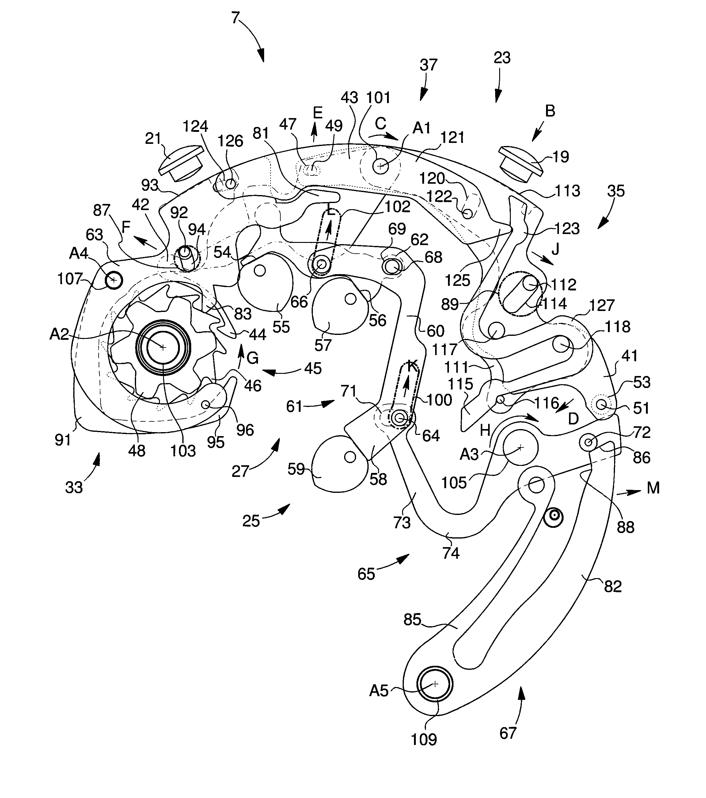 Anti-shock device for a timepiece control member