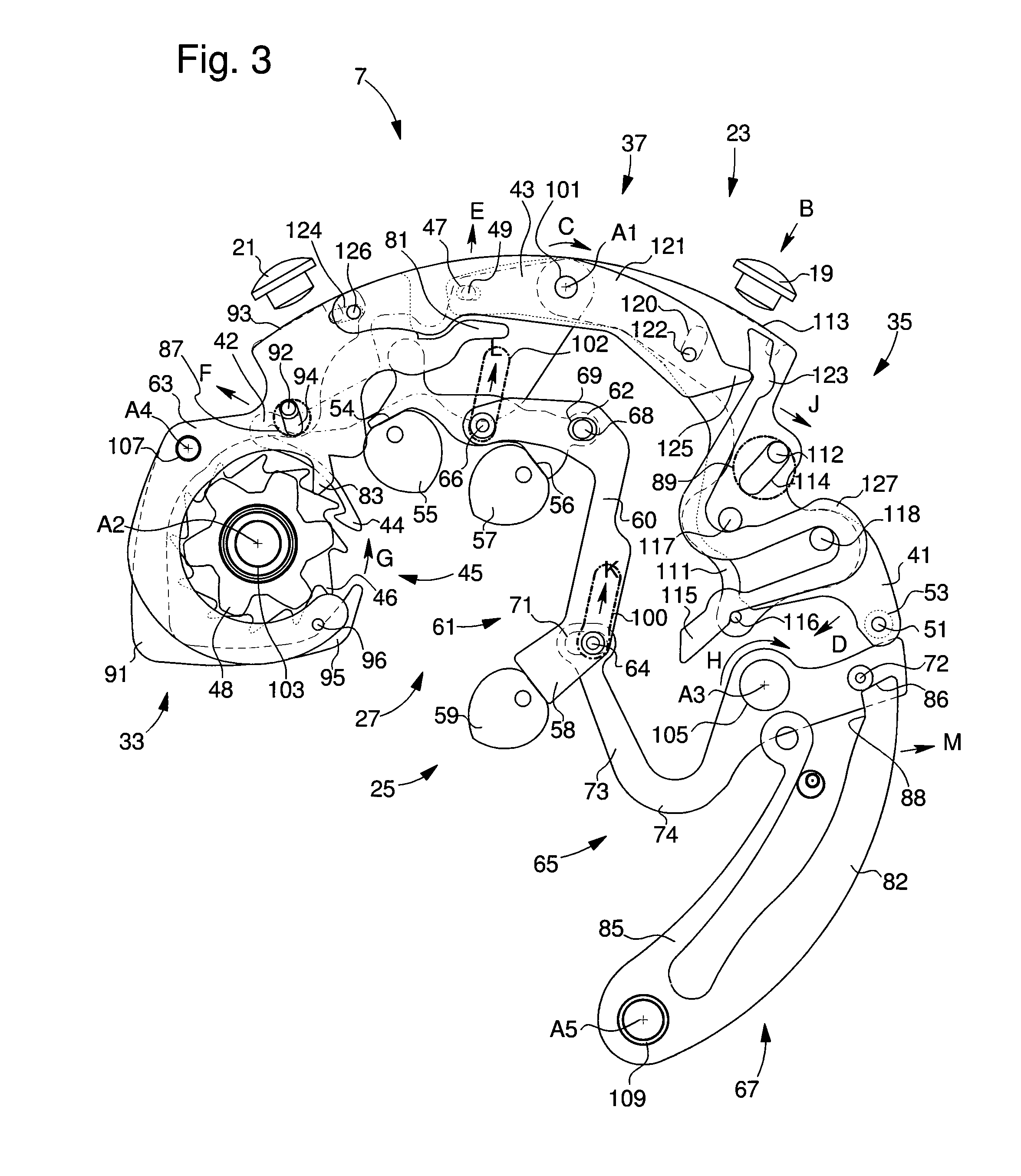 Anti-shock device for a timepiece control member