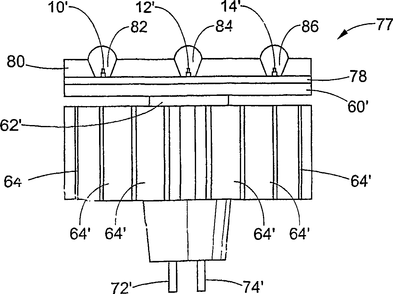 High power LED module for spot illumination