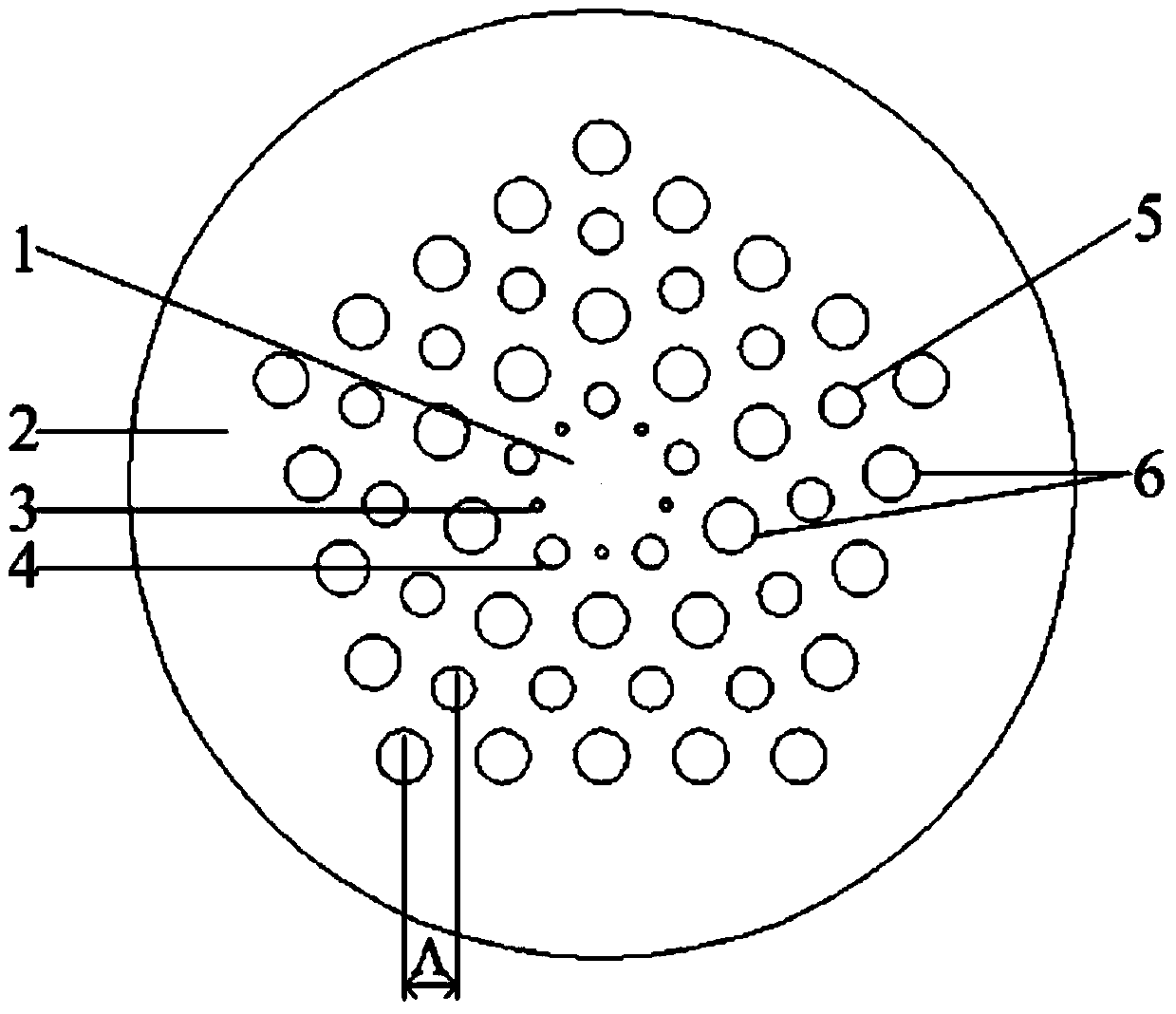 High-nonlinearity dispersion flattened photonic crystal fiber with pentagonal core