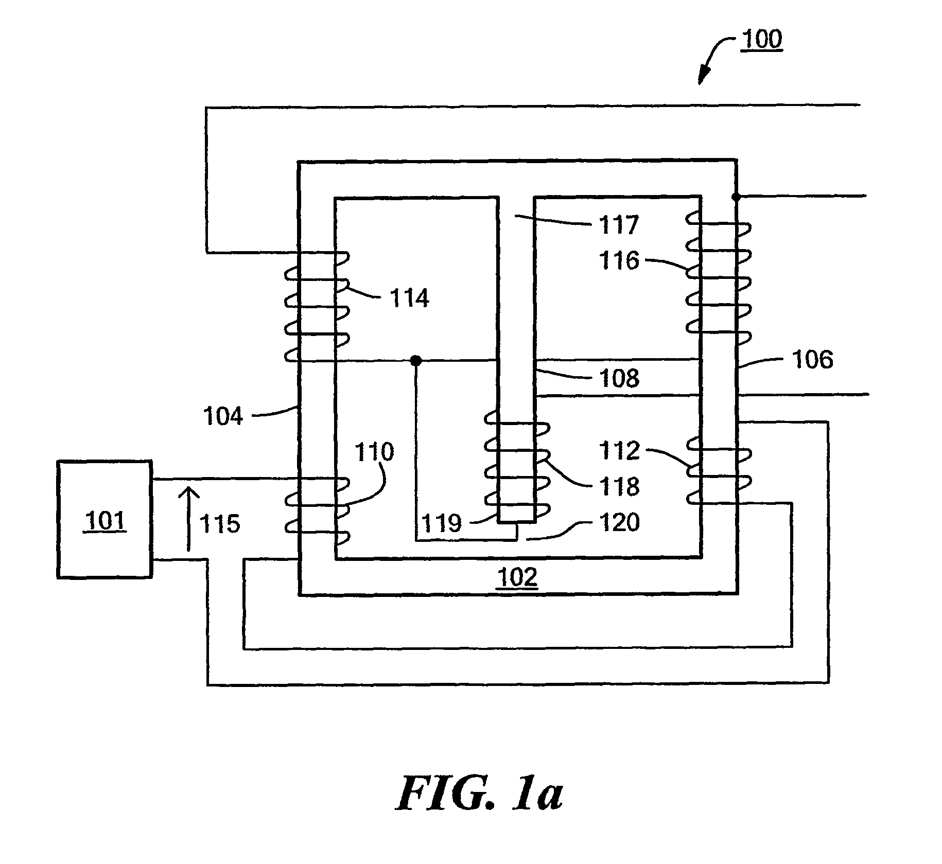 Integrated magnetics for a DC-DC converter with flexible output inductor