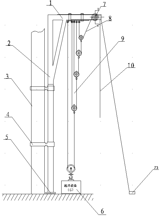 Micro power electric equipment rotating and hoisting device