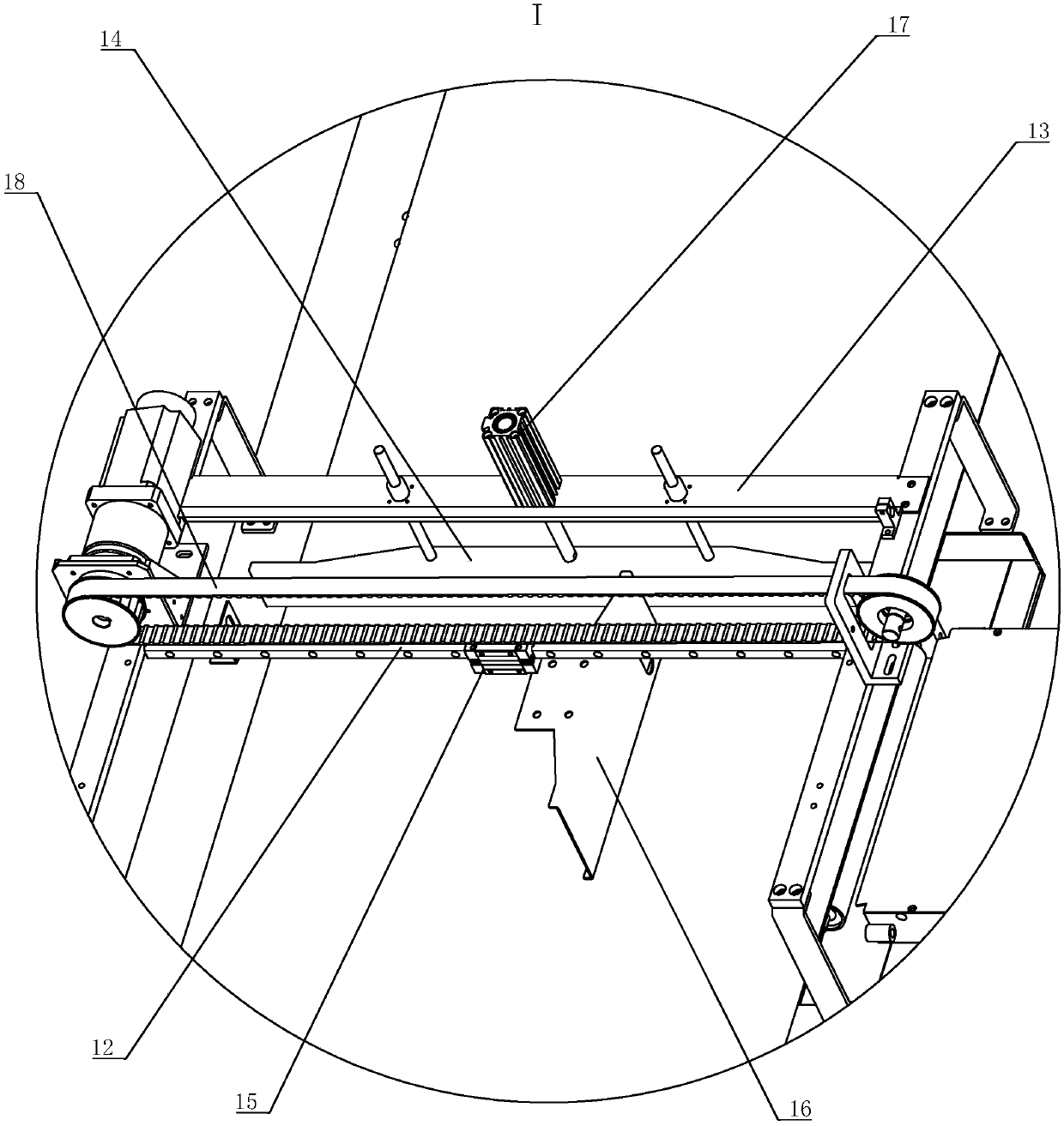 Vertical conveying system for bread processing