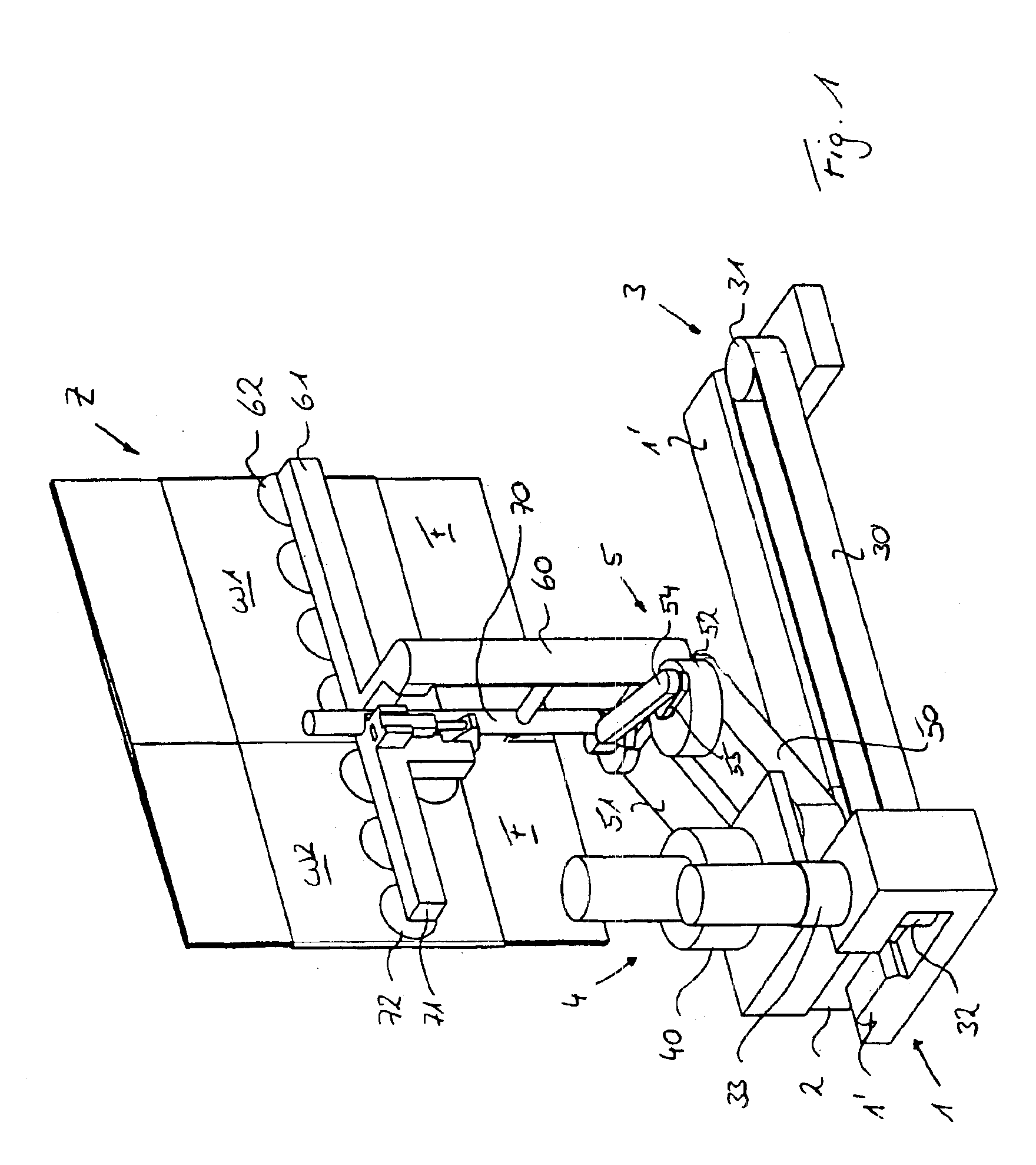 Apparatus for removing and erecting a folding-box blank