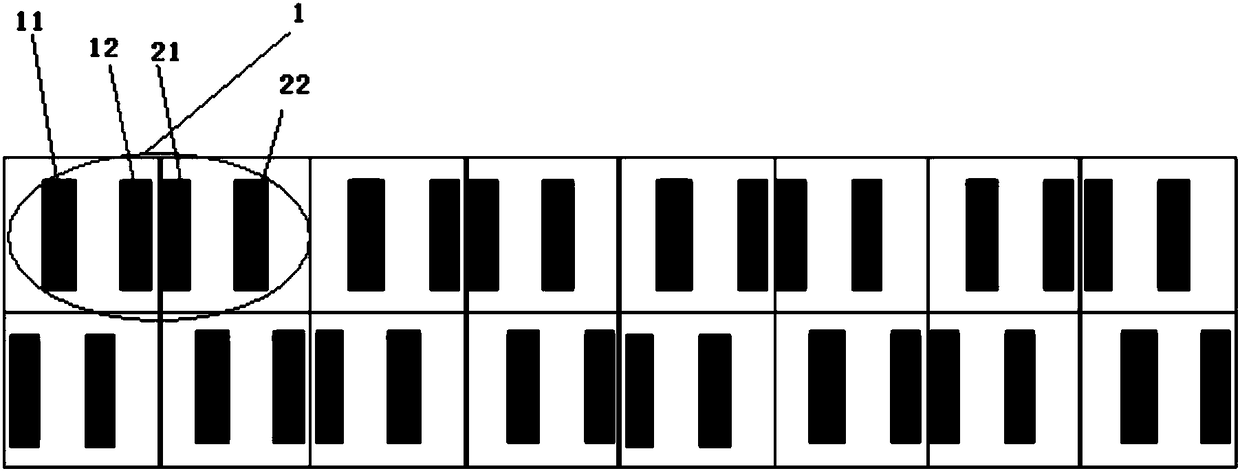 Pixel distribution structure