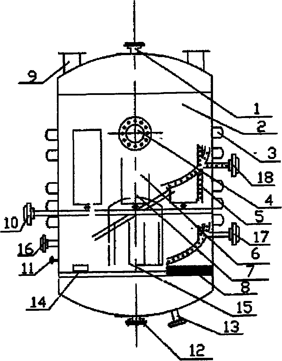 Demineralizing, purifying and filtering device in epoxy resin production