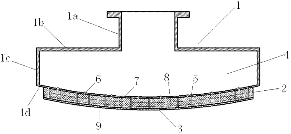 Resin mold used for molding glass plate by pressing outside furnace