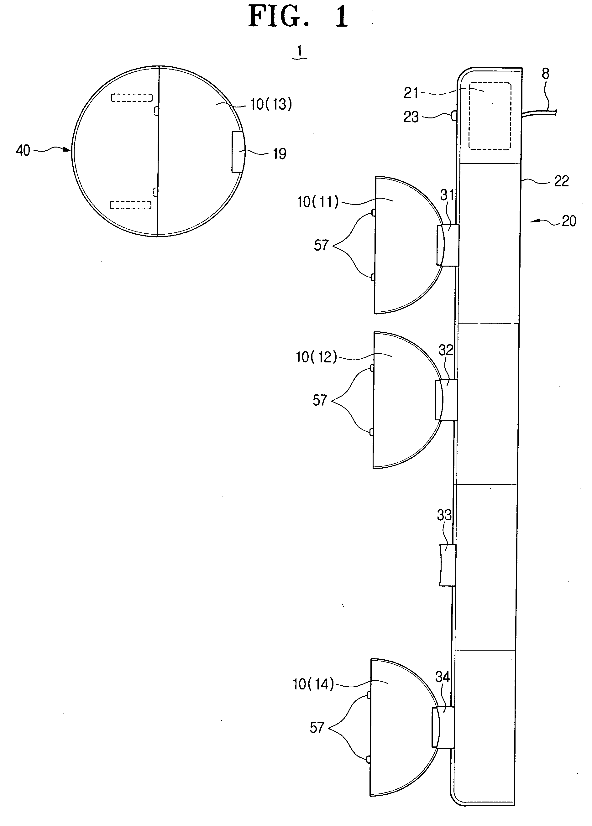 Mobile robot system having a plurality of exchangeable work modules and method of controlling the same