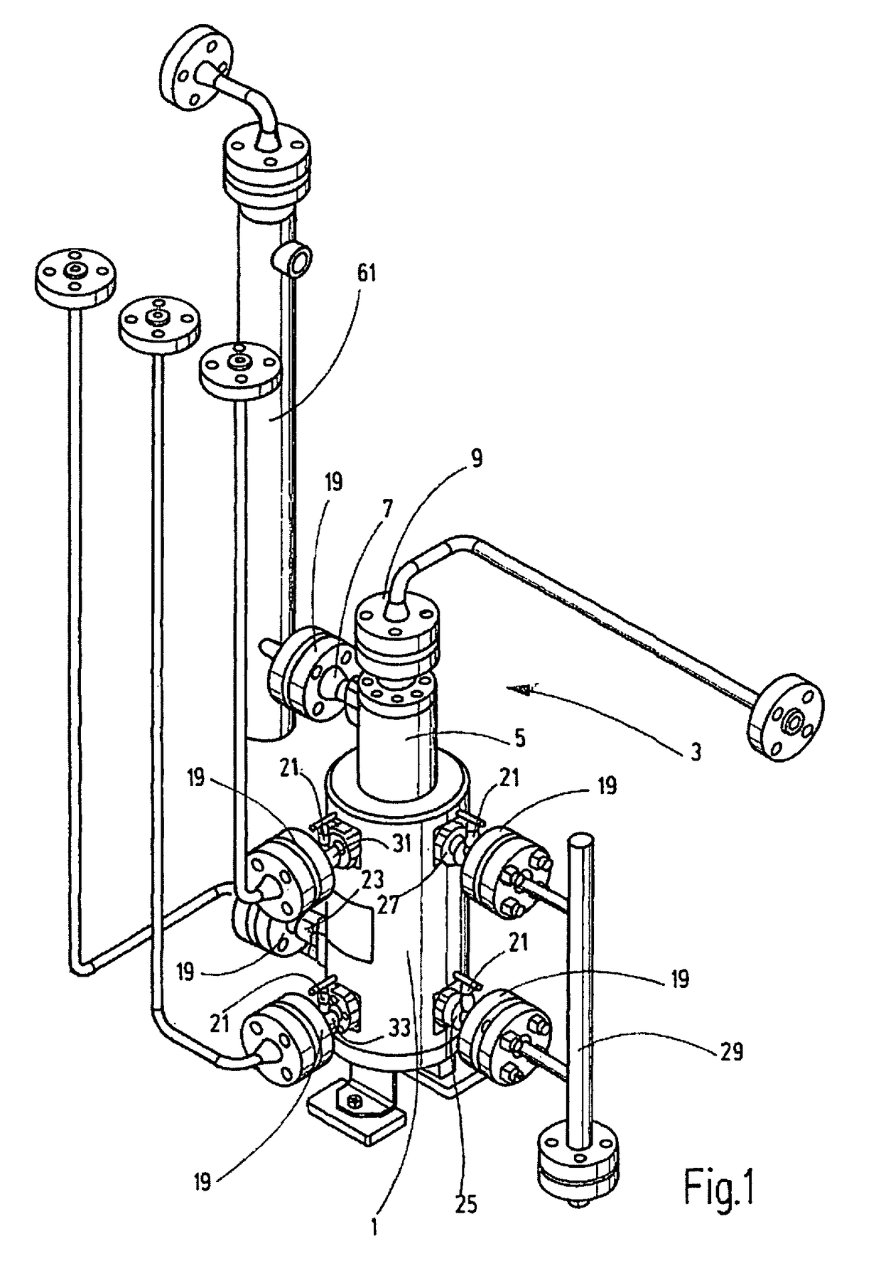 Apparatus for conditioning of gases