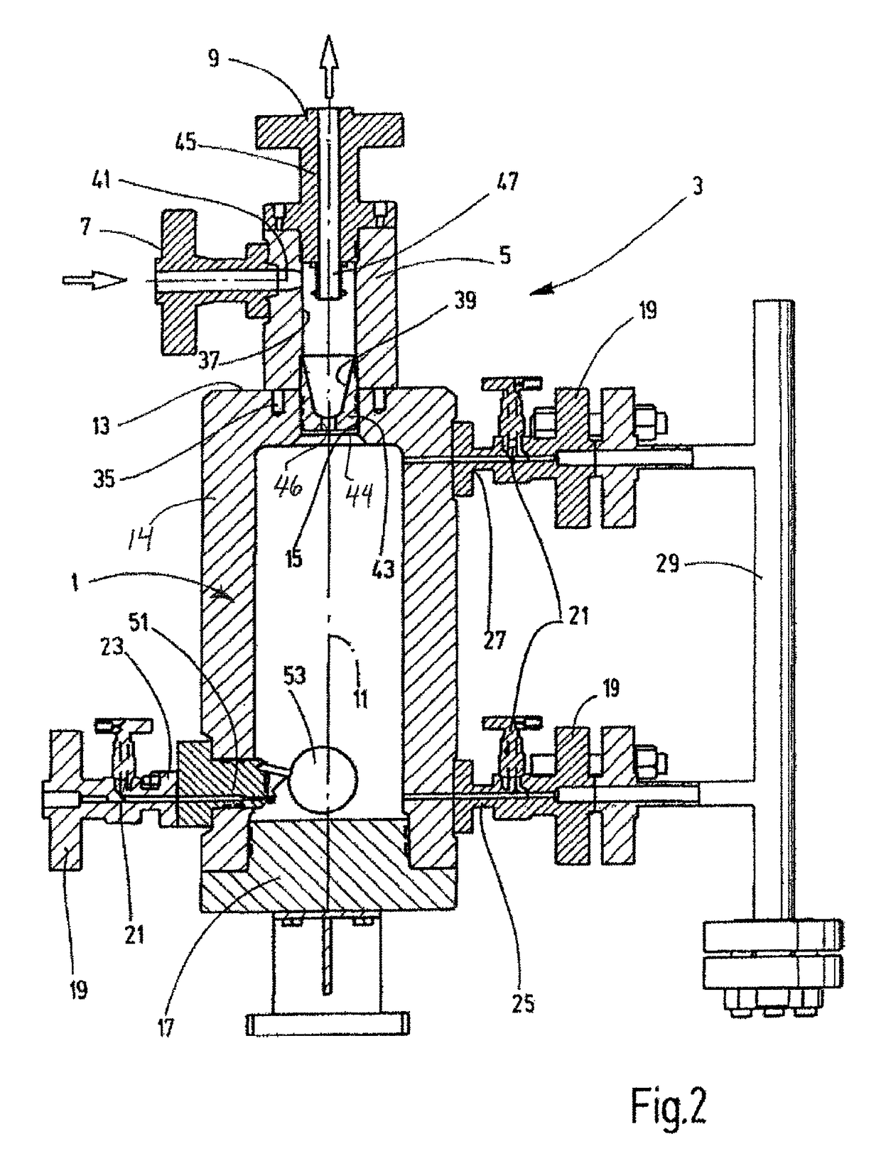 Apparatus for conditioning of gases