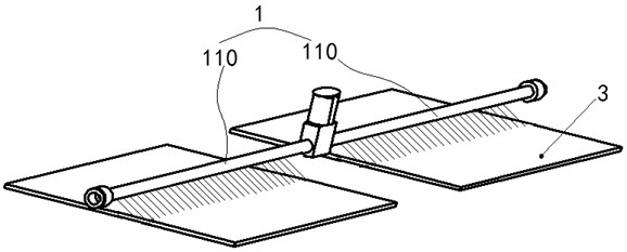 Workpiece flushing device for scribing machine and scribing machine