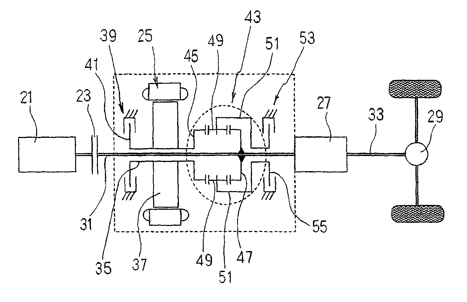 Power transmission mechanism for parallel hybrid vehicle