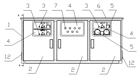 Control cabinet for outdoor high-voltage switch equipment