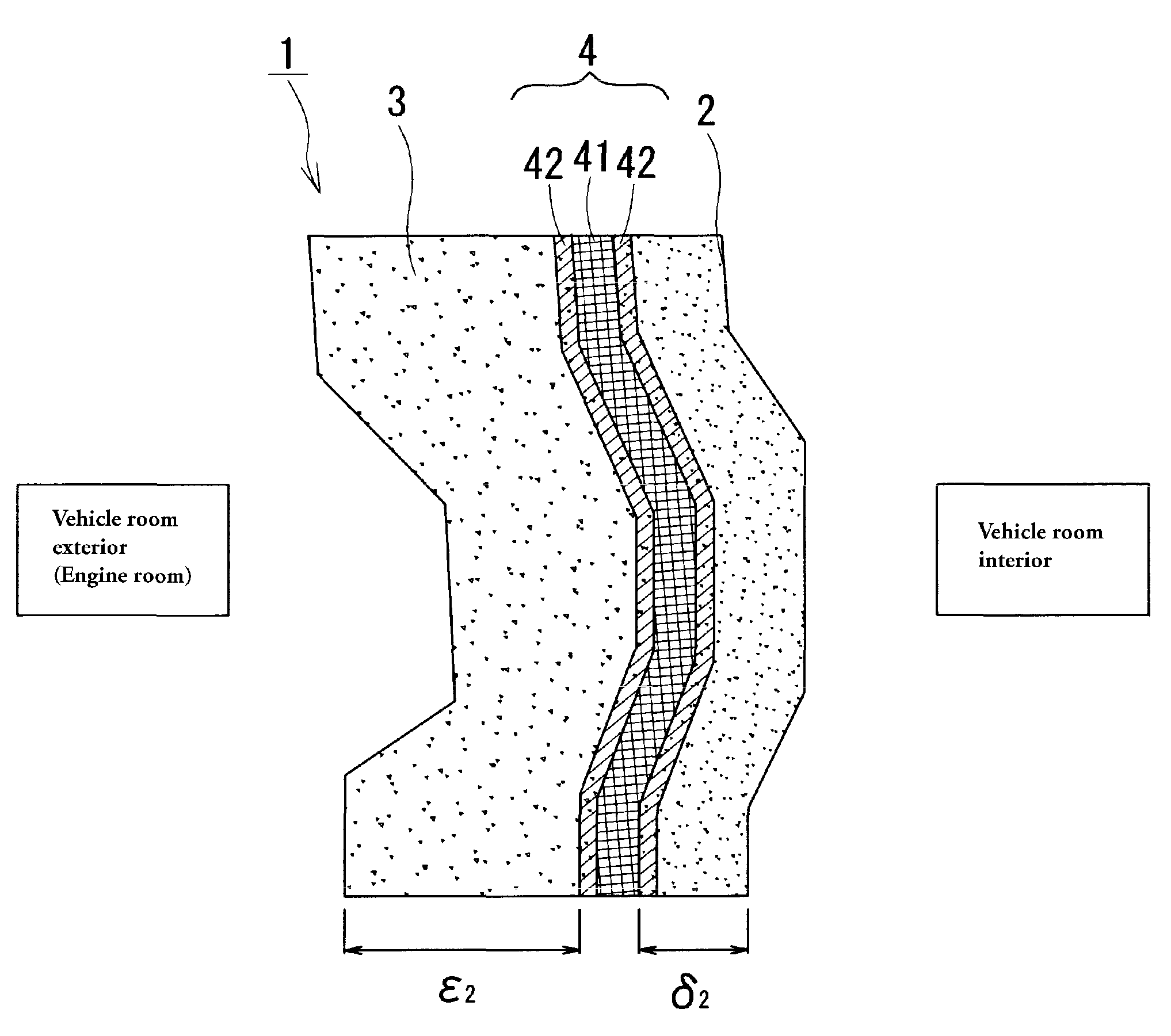 Soundproof material for vehicle