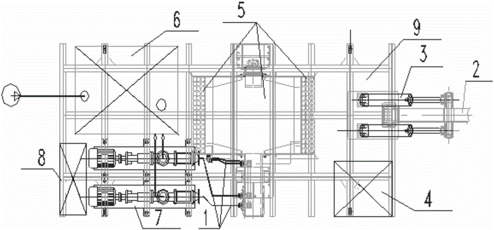 Hydraulic drive mud pipe rotating disc device