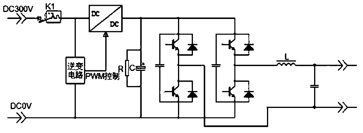 Zero-charge starting and stopping circuit of inverter