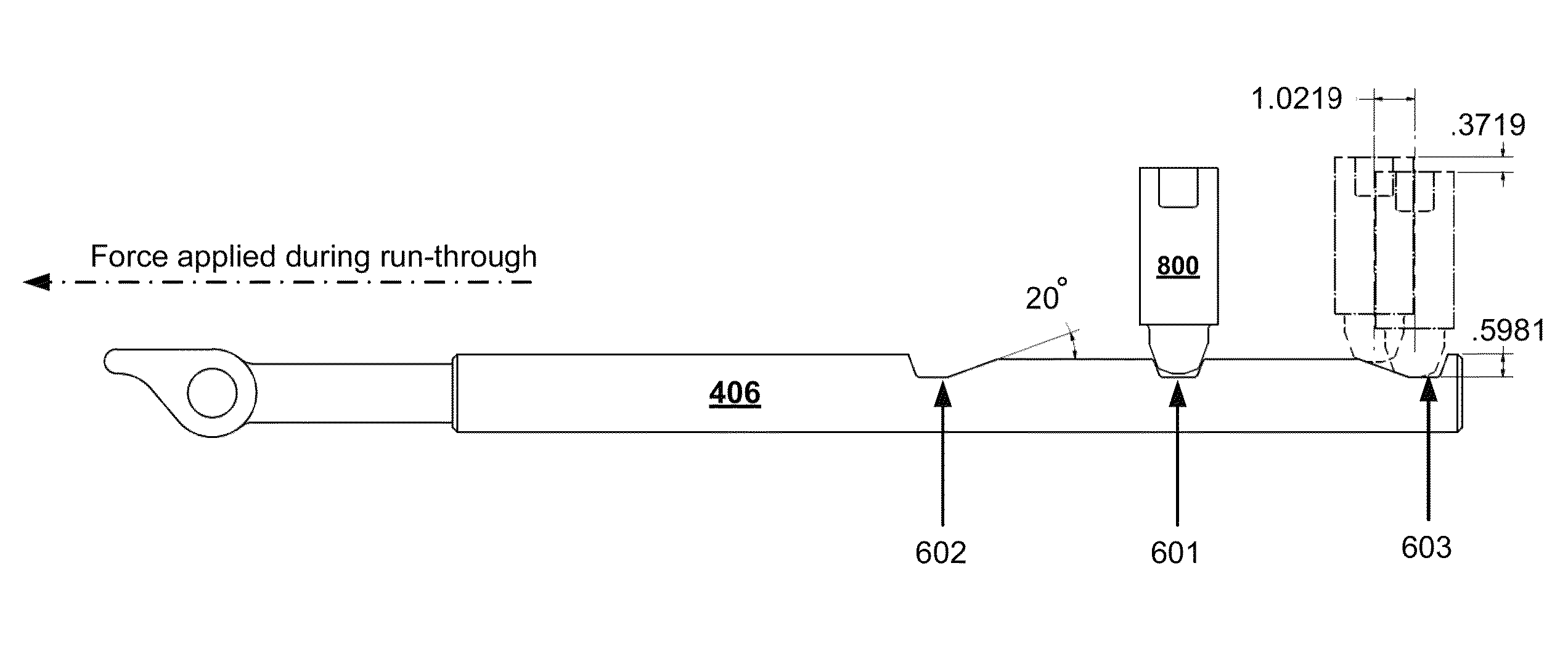 Run-through switch rods