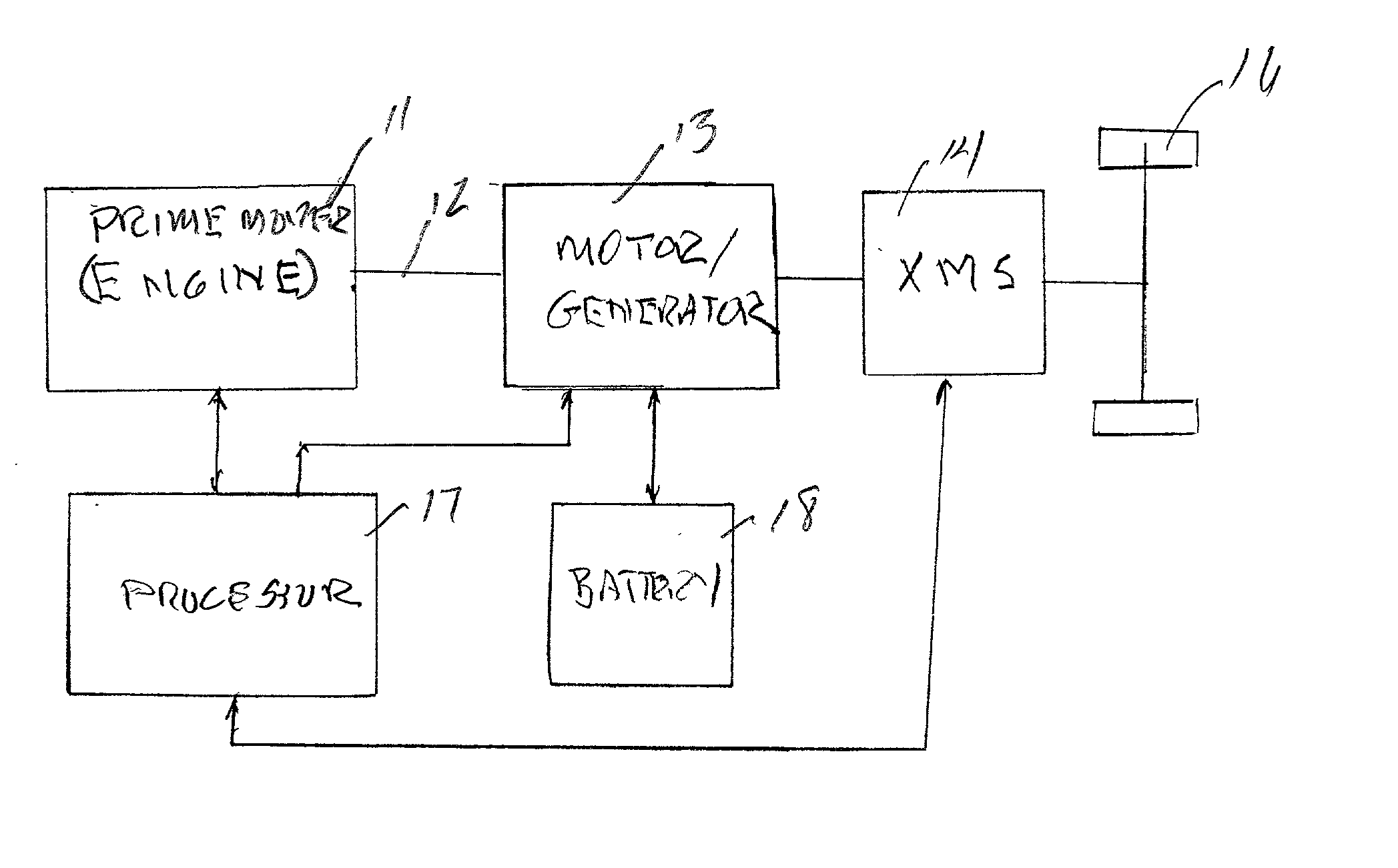 Hybrid vehicle and energy storage system and method