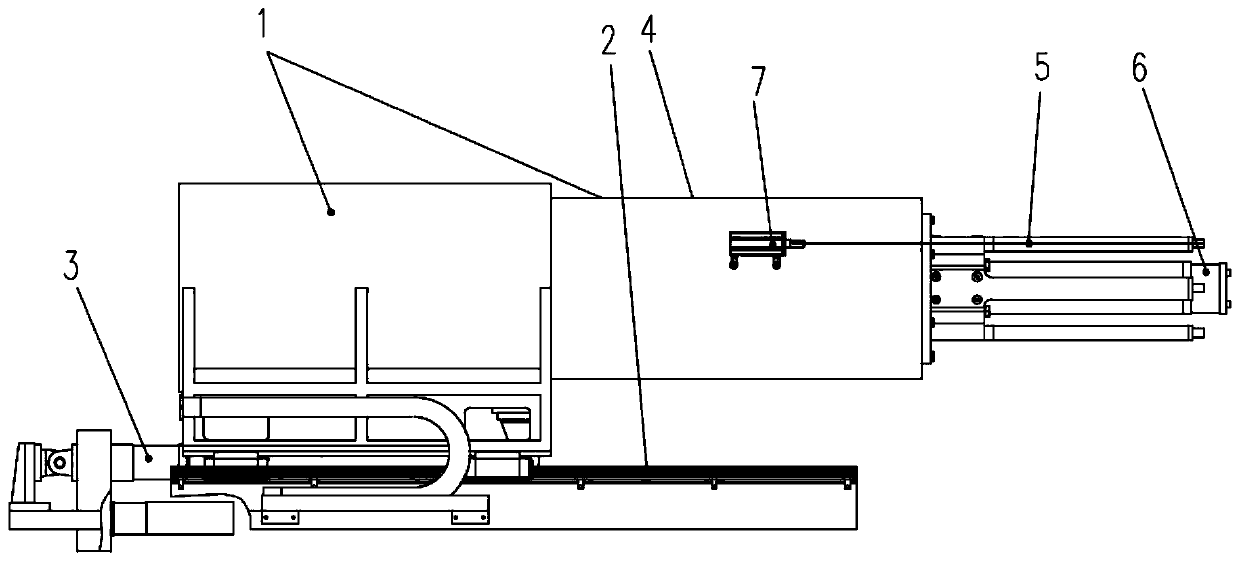 Double-stick monocrystalline silicon stick cutting machine moving and standing based on cutting head