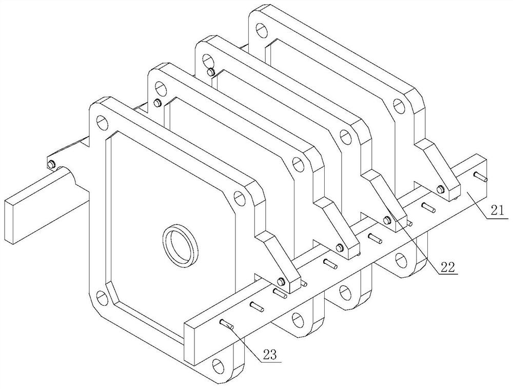 Sludge treatment, separation and filter-pressing device for sewage treatment plant and operation method of device