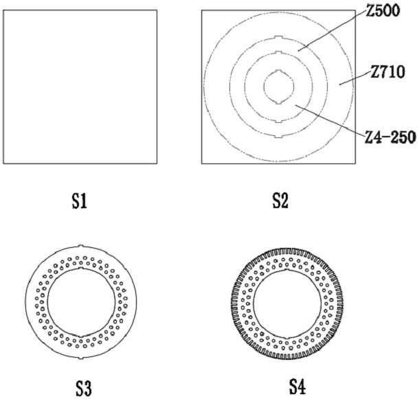 Blanking method of rotor wafer with boss