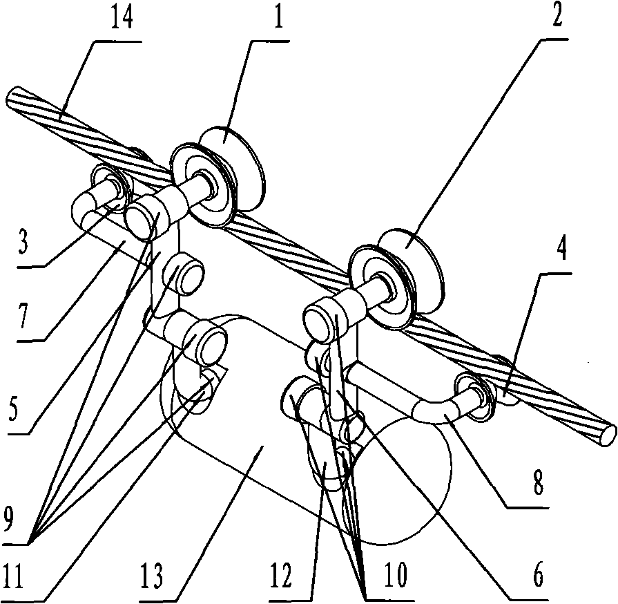 Lead obstacle-crossing robot walking device