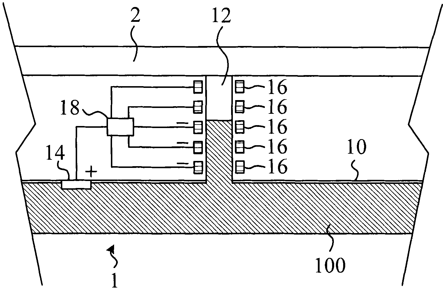 Radiating component and radiating method