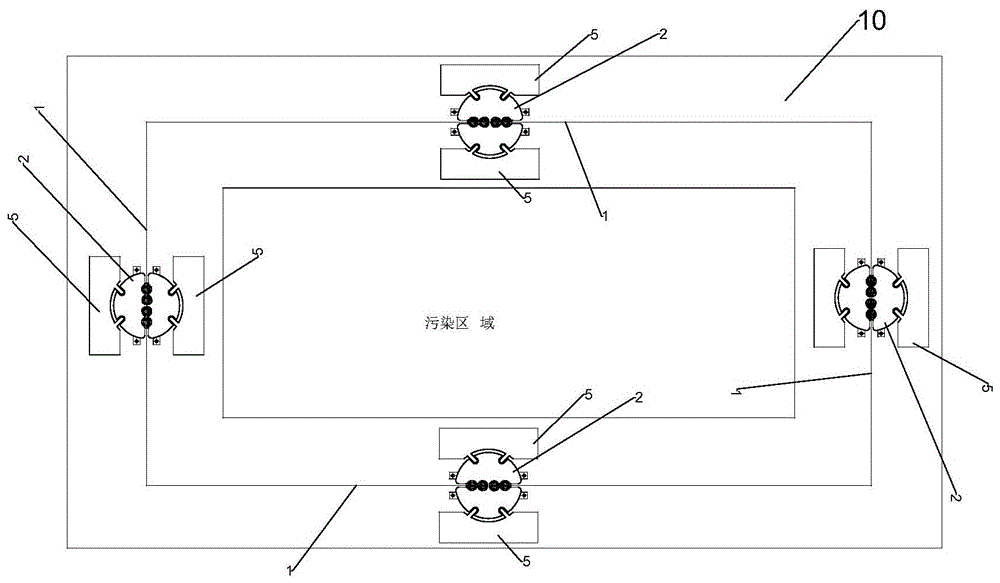 Construction method for isolating underground pollution