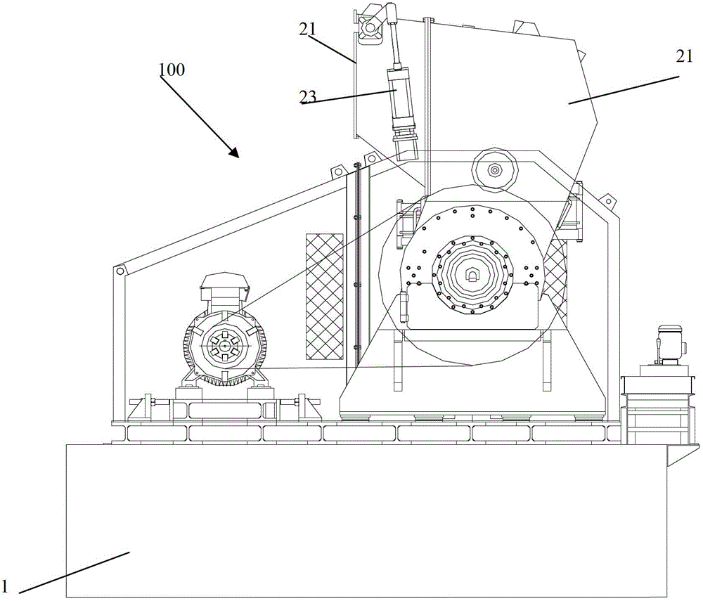 Rubber brick grinding production line