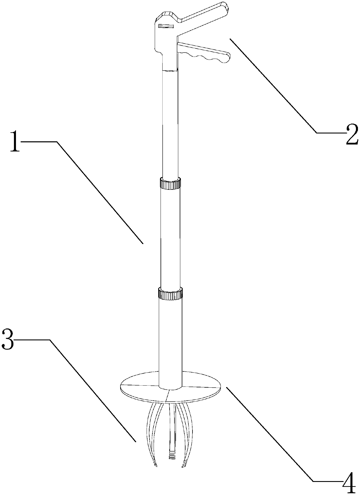 Precise planting tool for submerged plants