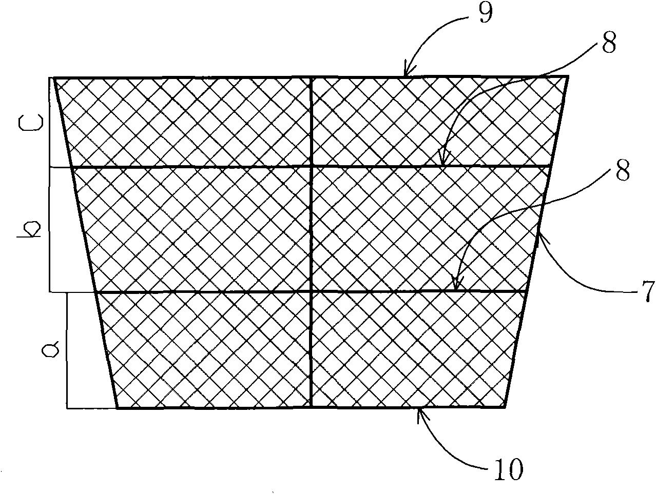 Square platform shape anti-flow net bag used for square-shaped net box