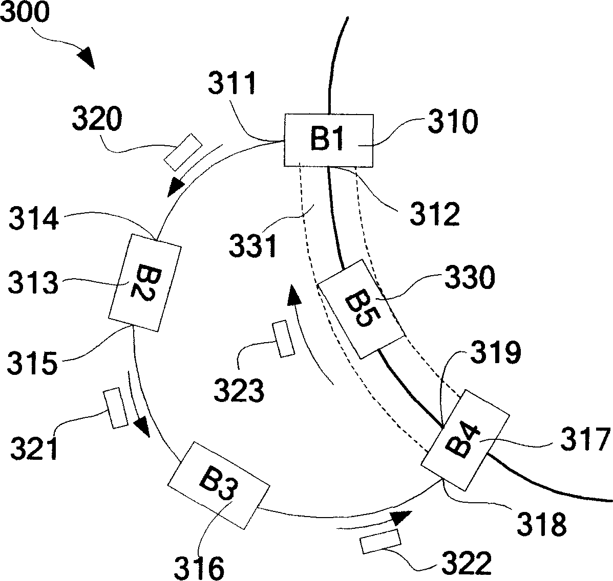 Method and device for loop discovery, space reuse and protection conversion in MAC bridge connecting network