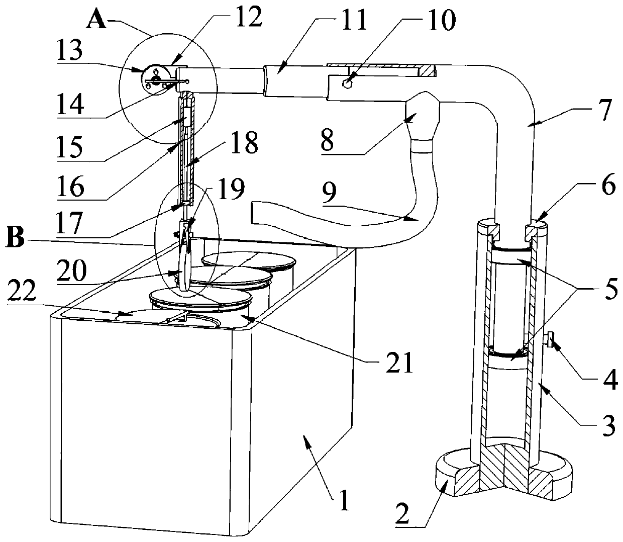 Chemical etching measurement method, auxiliary experimental device and test method for subsurface damage of optical components