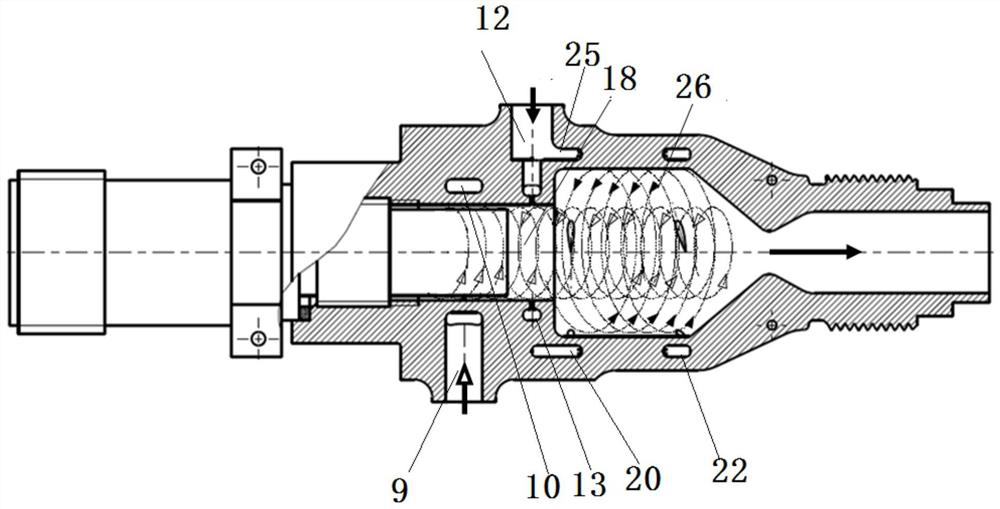 Rotational flow torch igniter based on 3D printing forming