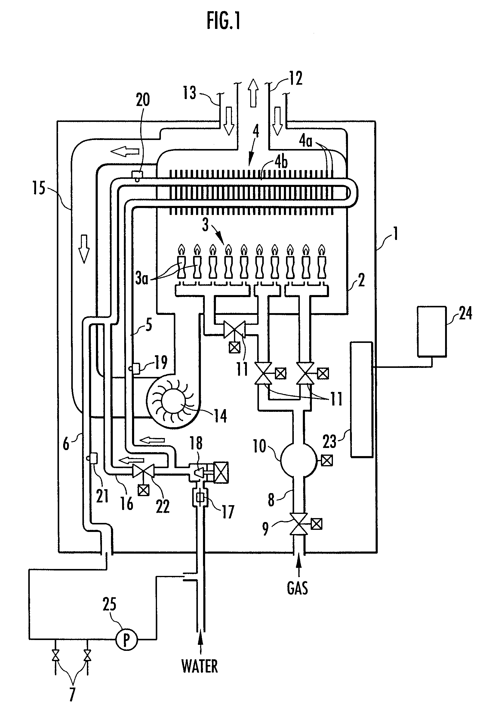 Circulation type hot water supply device