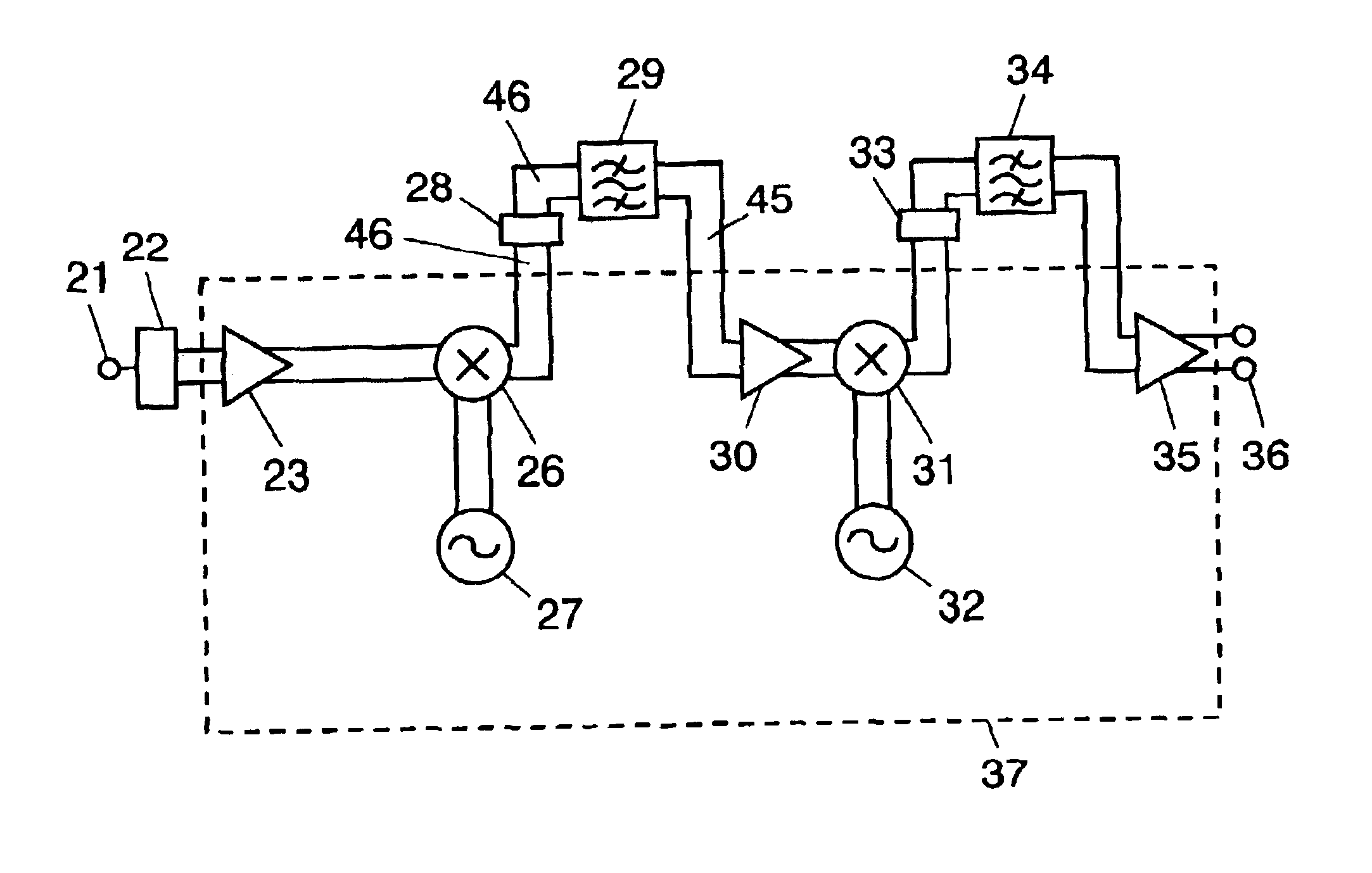 High-frequency signal transmission apparatus and electronic tuner using the same