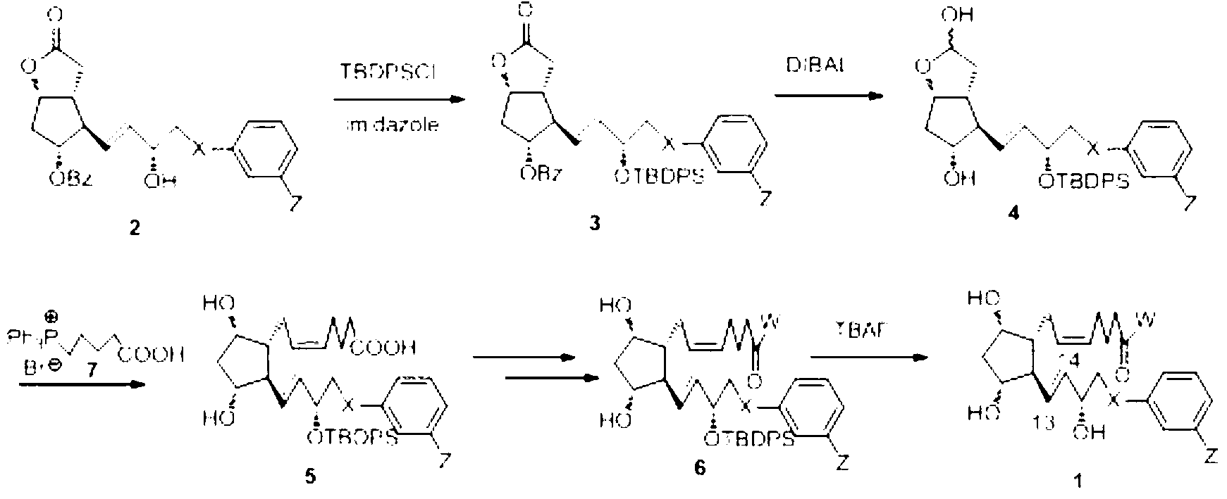 Novel method for synthetizing prostaglandin analogue