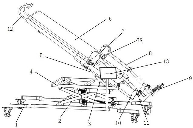 Active and passive combined lower limb rehabilitation training device