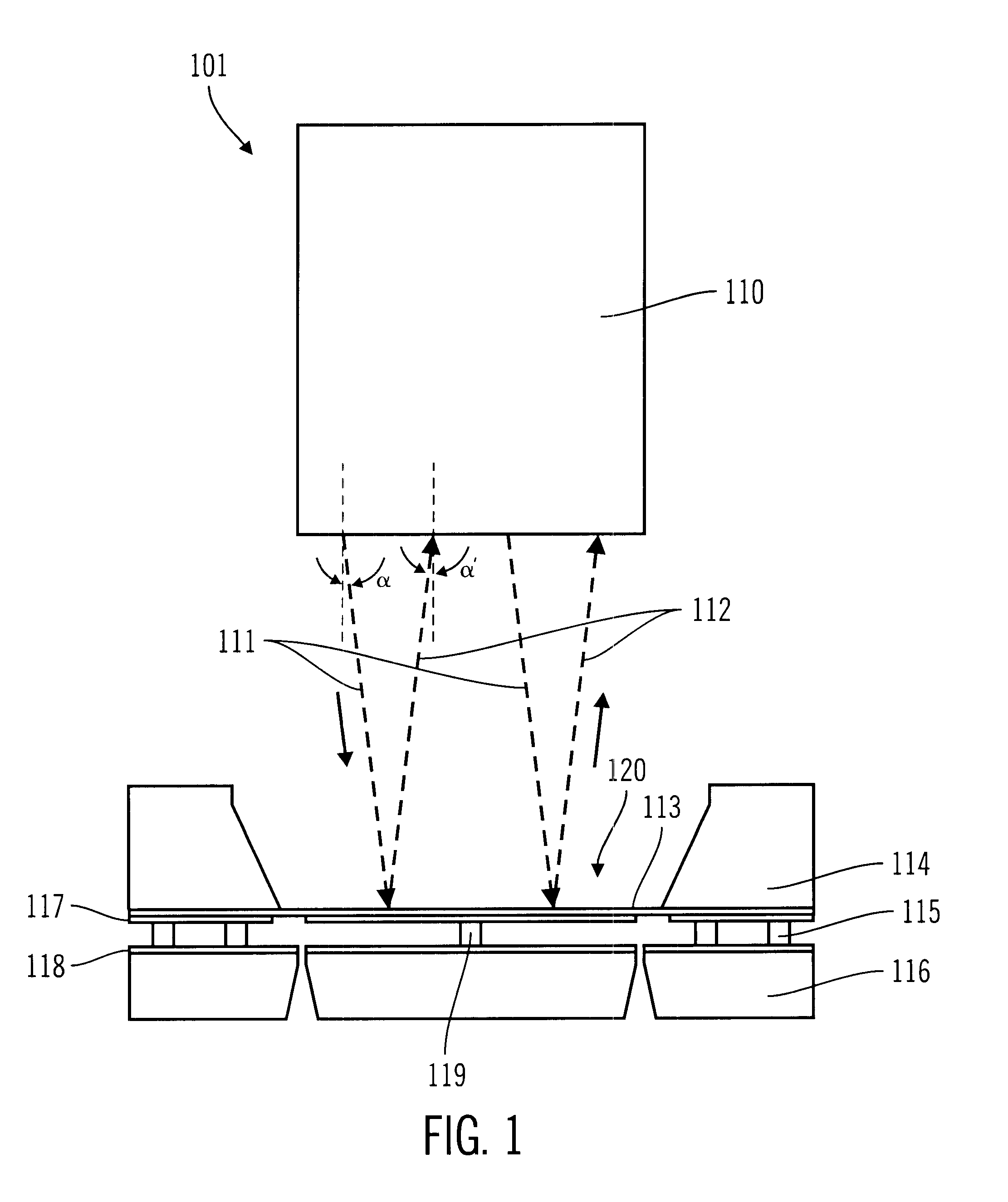 Micromachined voltage controlled optical attenuator